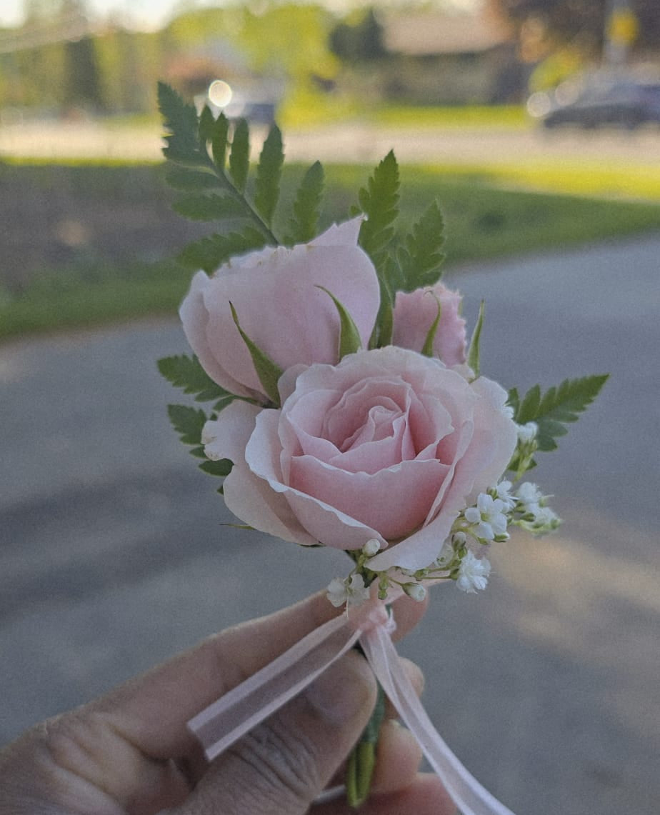 Pink Boutonniere