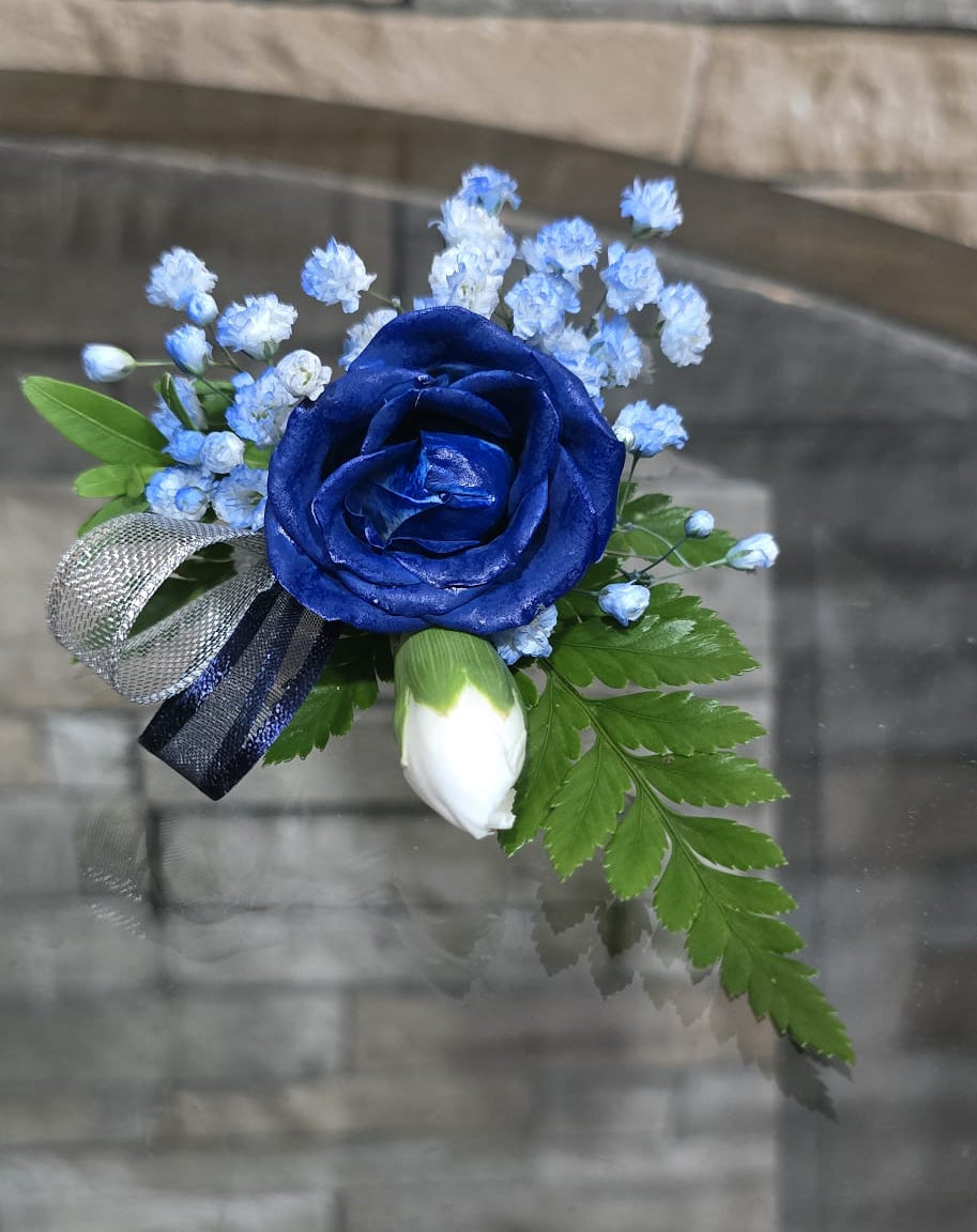 Blue Boutonniere