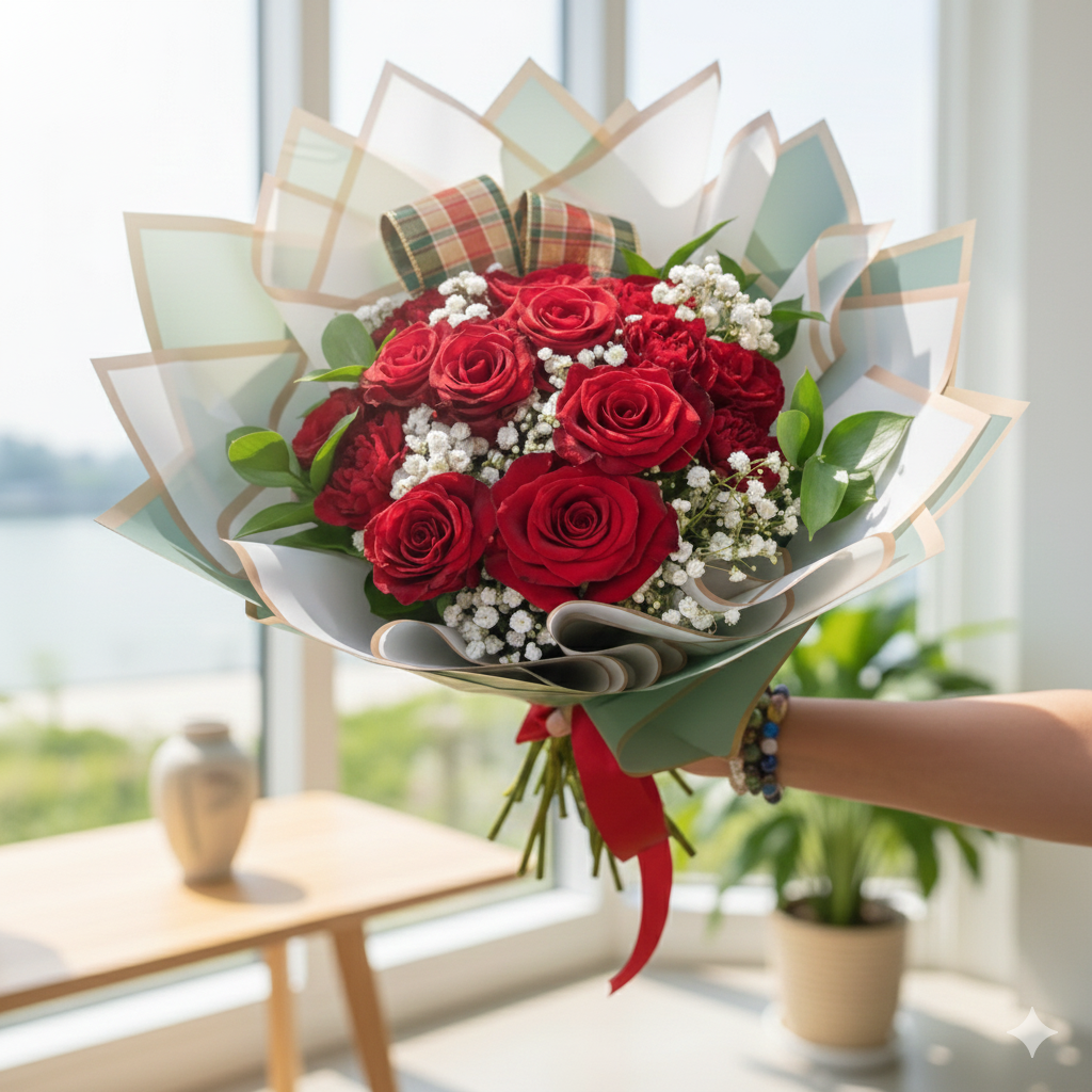 Evergreen Romance (12 Rose)
