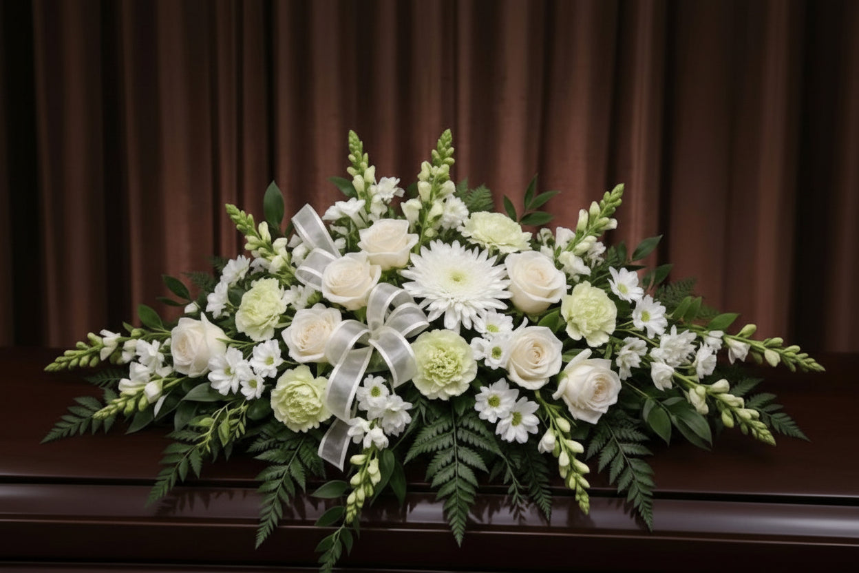 Peaceful white Rose Spray